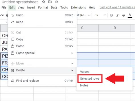 delete multiple rows in google sheets|How to Delete Multiple Rows in Google Sheets .